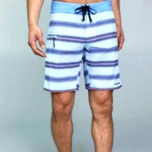 Patagonia Striped Board Shorts Worn Wear Swim Trunks Men's Size 30